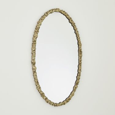 Artiste Oval Mirror In Brass