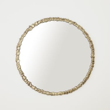 Artiste Round Mirror In Brass