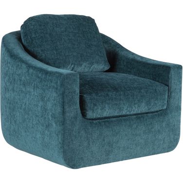 Artistica Upholstery Liz Swivel Chair In Blue and Aqua
