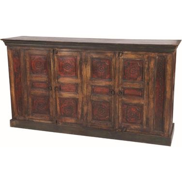 Arvada 4 Carved Doors Buffet In Brown 44009015