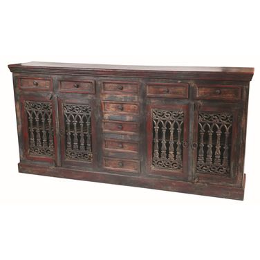 Arvada 4-Door and 9-Drawer Buffet In Brown