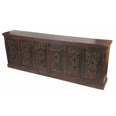 Arvada 6 Carved Doors Buffet In Brown