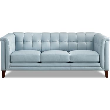 Arvo Leather Sofa In Spa Blue