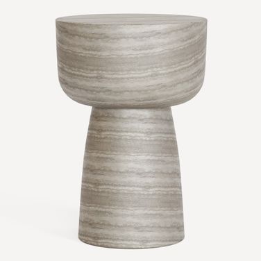 Arvo Outdoor Side Table In Travertine