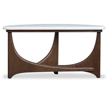Arwen Demilune Sofa Table In Turkish Coffee
