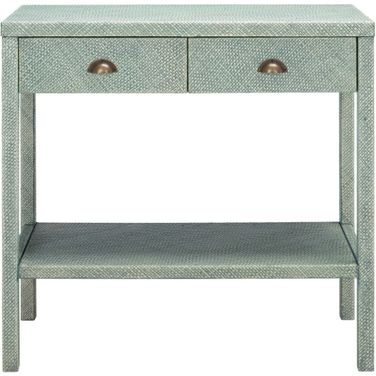 Asa 2 Drawer 1 Shelf Console Table in Antique Gold