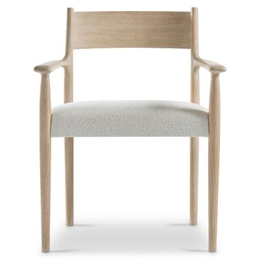 Asana Open Back Arm Chair In Tan