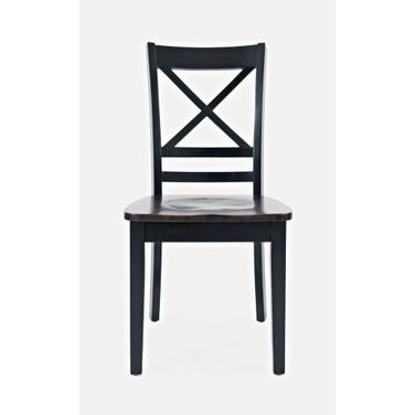 Asbury Park Cross Back Dining Chair Set of 2 In Black