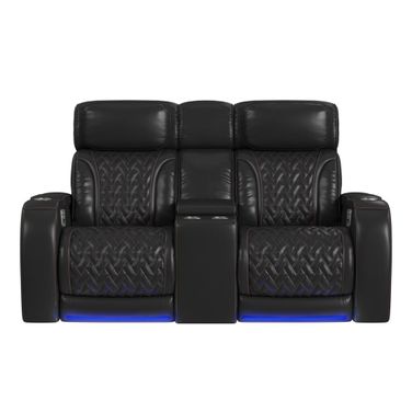 Ascend Power Loveseat with LED and Console In Black