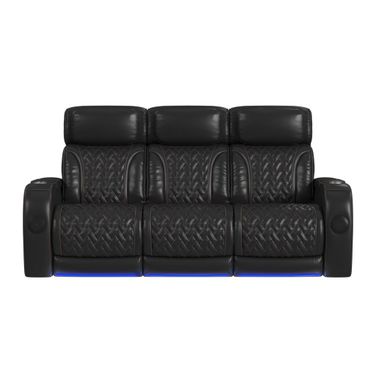 Ascend Power Sofa with I Table and LED In Black