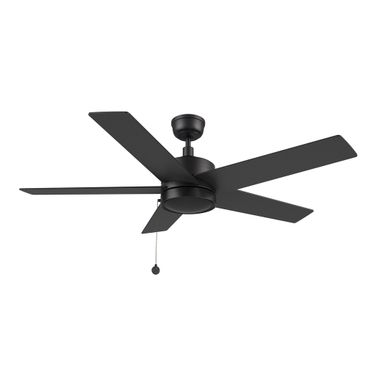 Ascott 52 Inch 5-Blade No Light Ceiling Fan with Pull Chain In Black