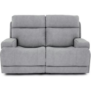 Ashbee Zero Gravity Loveseat with Power Recline, Power Head Rests and 3 Inch Footrest Extension In Dolphin