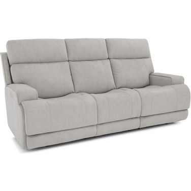 Ashbee Zero Gravity Sofa with Power Recline, Power Head Rests and 3 Inch Footrest Extension In Dove