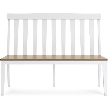 Ashbryn Dining Double Chair In White And Natural