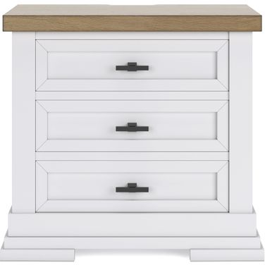 Ashbryn Nightstand In White/Natural