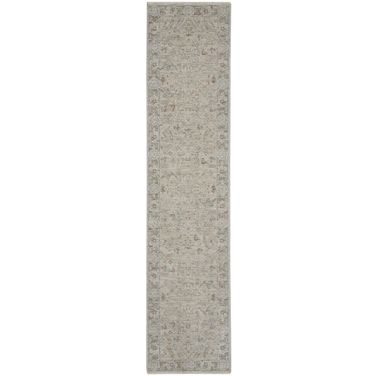 Asher 2'3" x 10'2" Vintage Indoor Rug In Lt Grey