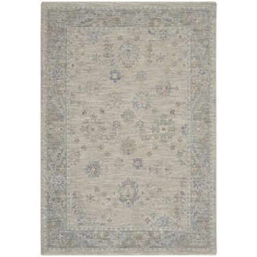 Asher 3'11" x 5'11" Farmhouse Indoor Rug In Lt Grey