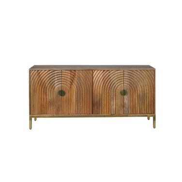 Asher 69 Inch Curved Arch Sideboard Cabinet In Natural