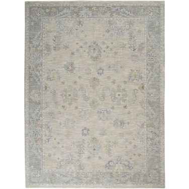 Asher 7'10" x 10'4" Farmhouse Indoor Rug In Lt Grey