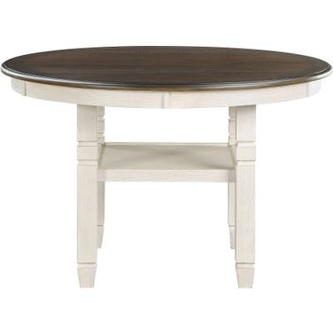 Asher Brown And White Dining Table