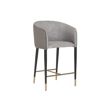 Asher Counter Stool In Flint Grey and Napa Taupe
