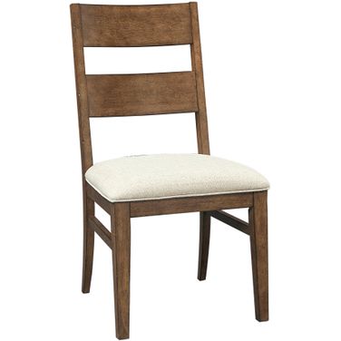 Asher Dining Side Chair With Upholstered Seat Set of 2 In Medium Brown