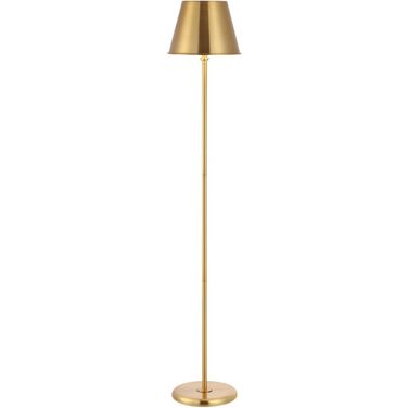 Asher Iron Floor Lamp in Brass