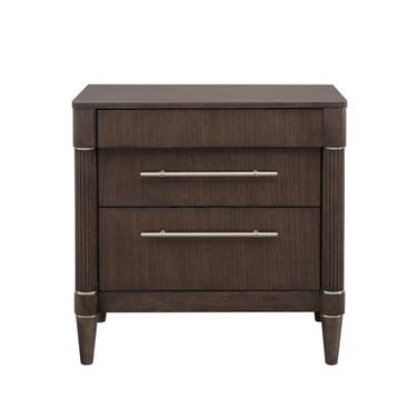 Asher Park 3 Drawer Nightstand In Brown