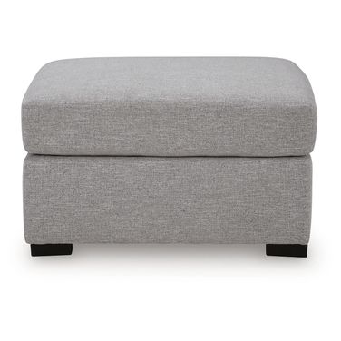 Ashford Isle Oversized Accent Ottoman In Pewter