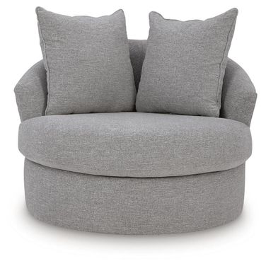 Ashford Isle Swivel Accent Chair In Pewter