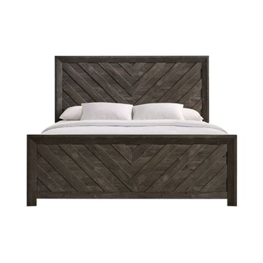 Ashford King Panel Bed In Mocha Grey