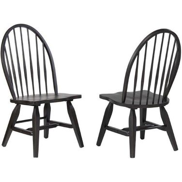 Ashford Large Bowback Side Chair, Black Set of 2