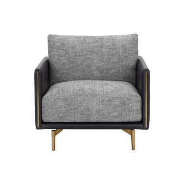Ashi Armchair In Nash Zebra and Coal Black