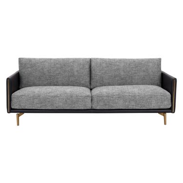 Ashi Sofa In Nash Zebra and Coal Black