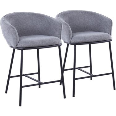 Ashland Counter Stool Set of 2 In Grey