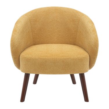 Ashland Lounge Chair In Yellow and Walnut