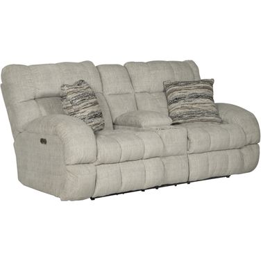 Ashland Power Lay Flat Reclining Console Loveseat In Buff