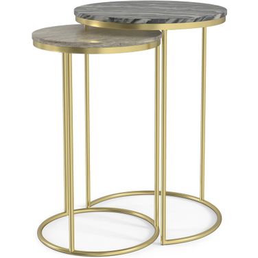 Ashley 2-Piece Nesting Table In Gold