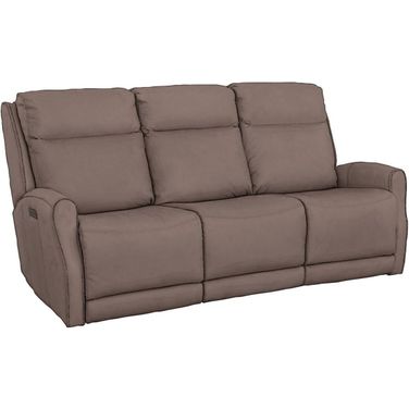 Ashley Power Left and Right Reclining Sofa In Brown