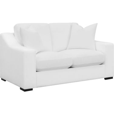 Ashlyn Upholstered Sloped Arms Loveseat White