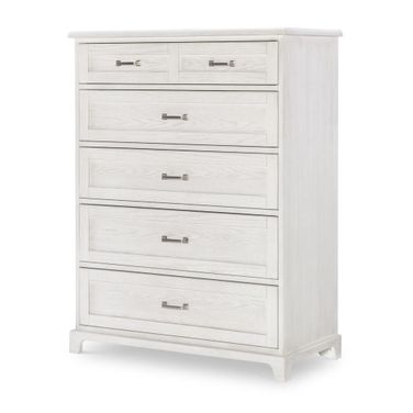 Ashton 5 Drawer Chest In Bleached Linen