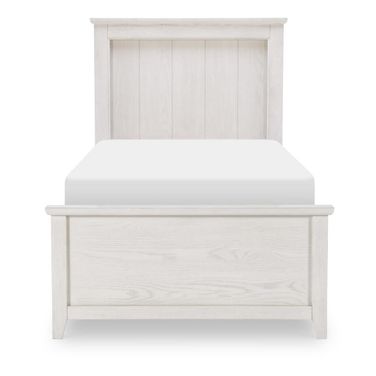 Ashton Complete Twin Panel Bed In Bleached Linen