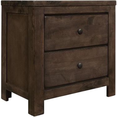 Ashton Hills 2-Drawer Nightstand In Ash Brown