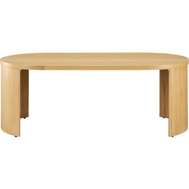 Aspect Oval Wood Coffee Table In Oak