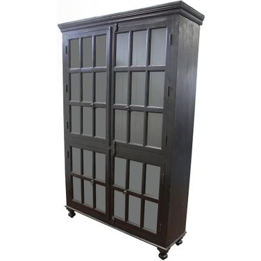 Aspen Glass Cabinet In Dark Brown