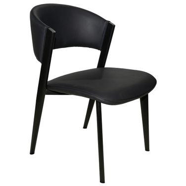 Aspen Modern Dining Chair Black Frame In Black