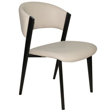 Aspen Modern Dining Chair Black Frame In Light Grey