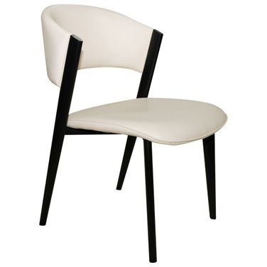 Aspen Modern Dining Chair Black Frame In White