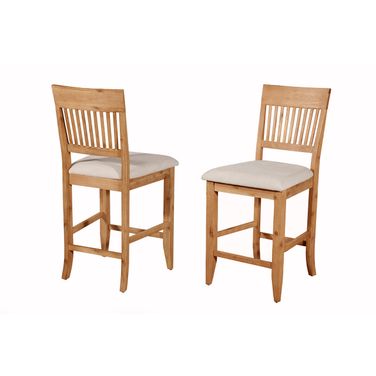 Aspen Pub Chairs Set of 2 In Antique Natural
