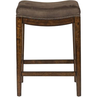 Aspen Skies Russet Brown Upholstered Barstool